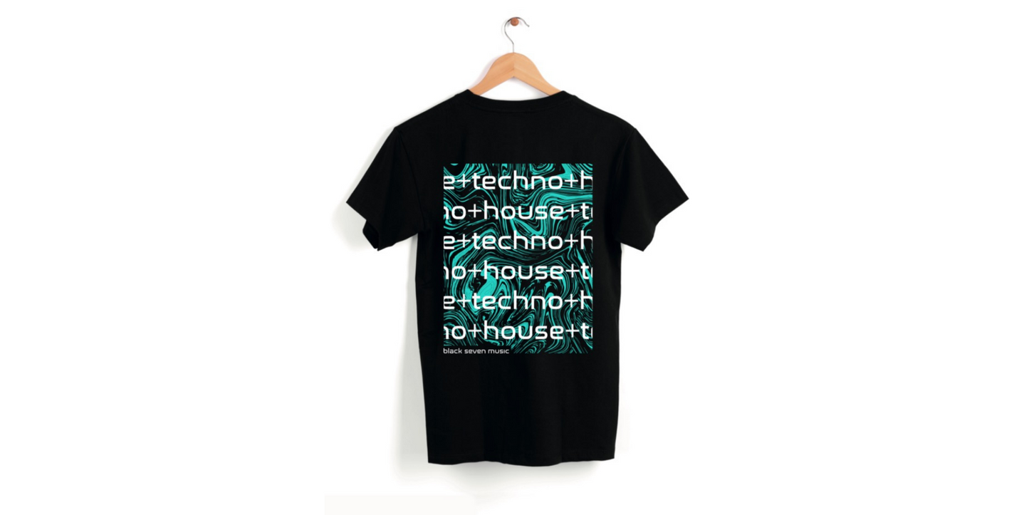 House + Techno On Acid Backdrop Print (Black)